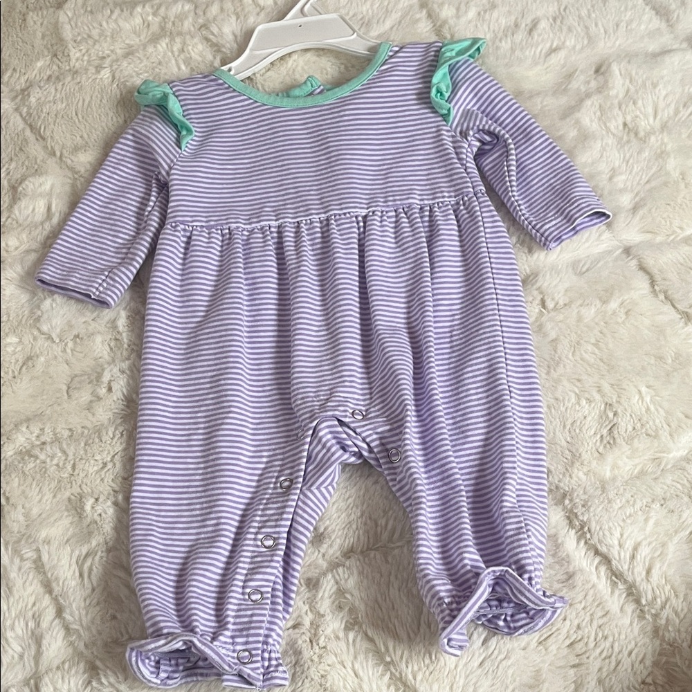 Jelly Beans Lavender and Mint Striped Bodysuit